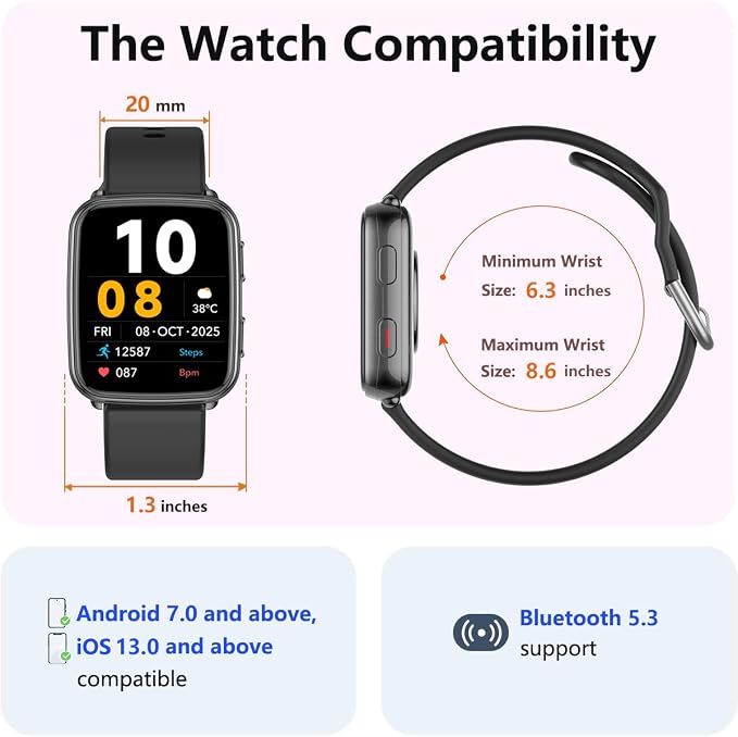 MorePro Fitness Tracker with 24/7 Heart Rate & Blood Pressure Monitor, Blood - Image 9
