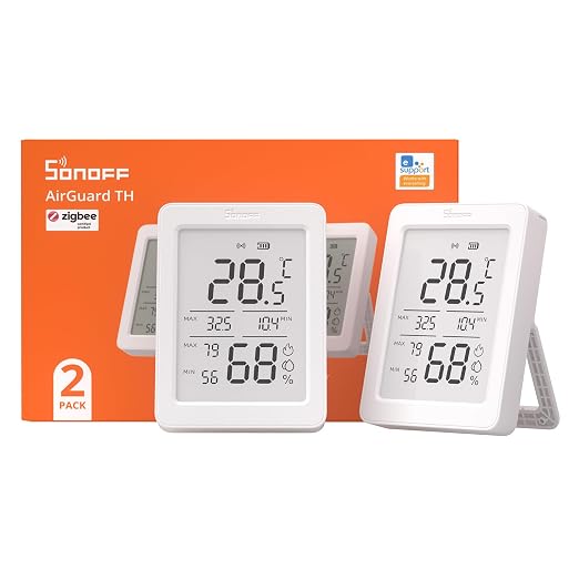 SONOFF AirGuard TH, SNZB-02DR2 Indoor Zigbee Temperature and Humidity Sensor by SONOFF