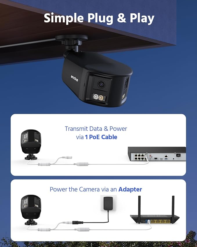 ANNKE FCD800 4K 8MP Dual Lens PoE Security Camera, 2mm 180°Wide Angle, Smart - Image 8
