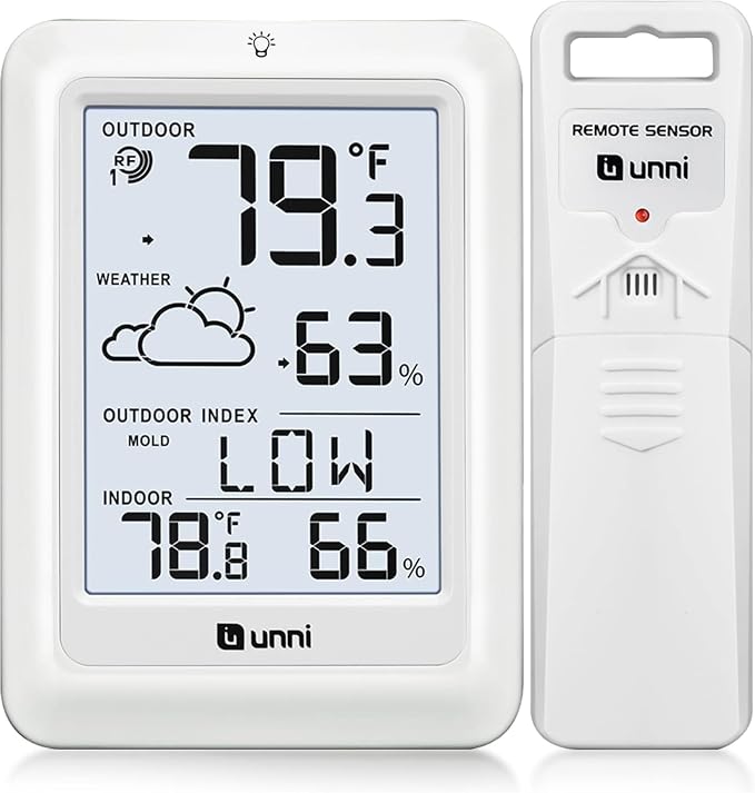 Indoor Outdoor Thermometer Wireless Weather Station, Temperature Humidity - Image 9