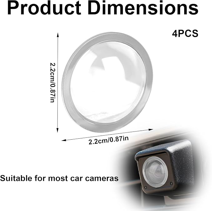 4pcs Car Camera Lens Protector, HD 360° Protection Backup Rear View Camera - Image 2