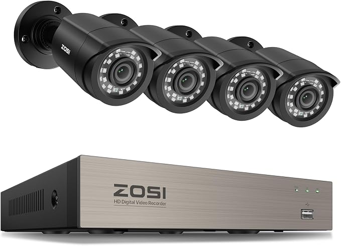 ZOSI 3K Lite Security Camera System Indoor Outdoor, AI Human/Vehicle Detection by ZOSI