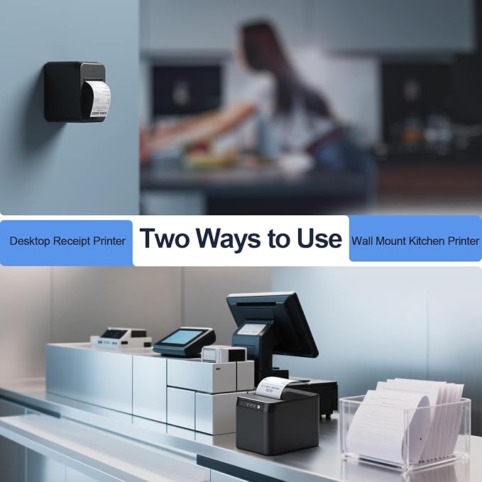 BISOFICE 80mm Receipt Printer ESC/POS Thermal Printer Desktop Direct Print - Image 4