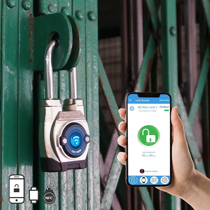 5th GEN Outdoor Smart Padlock – Keyless Bluetooth & NFC Lock, Weatherproof - Image 4