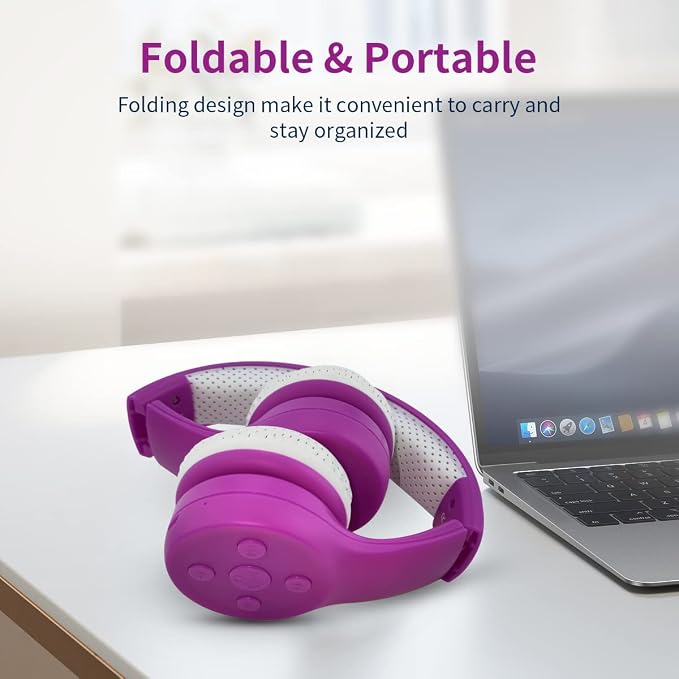 Girls Wireless Headphones, 5 Button Easy Use, 93db Volume Limited - Image 7