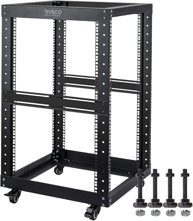 RIVECO 18U Open Frame Server Rack by RIVECO