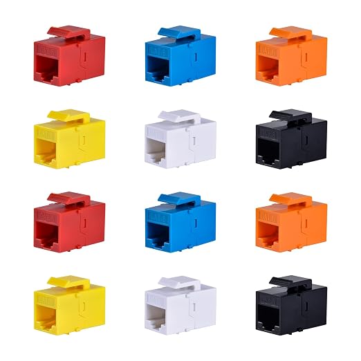 GeeekPi 12-Pack Cat6 RJ45 Keystone Jack Insert, Ethernet Keystone Jack - Image 8