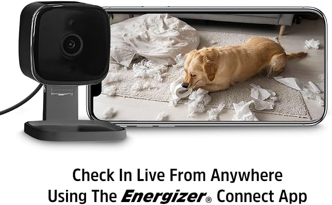 Energizer Smart 2K QHD Security Camera, Wired Indoor 2.4Ghz Wi-Fi Camera - Image 6
