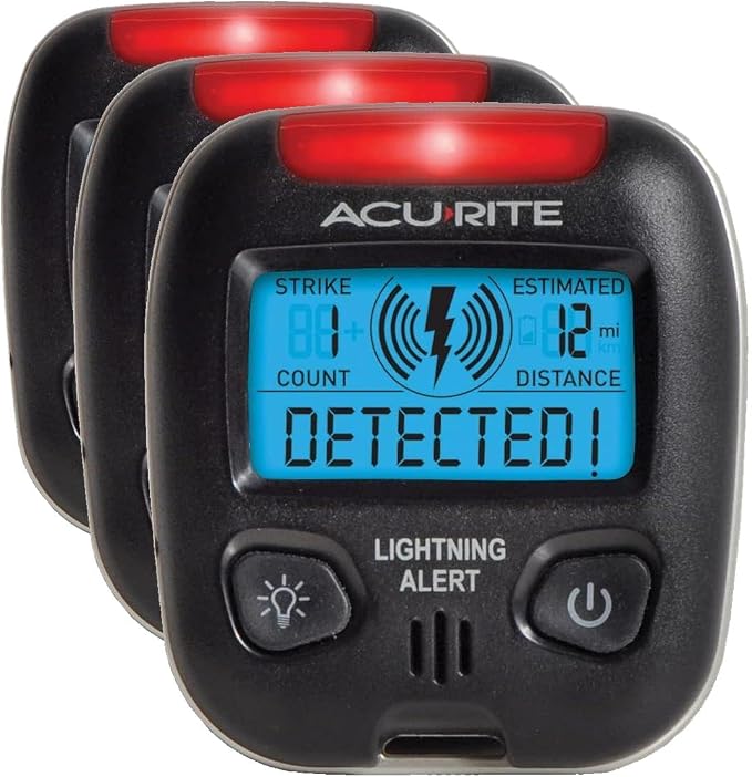 AcuRite 02020 Portable Lightning Detector Black, 2½L x 1W x 2¾H by AcuRite