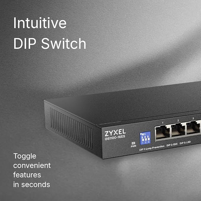 Zyxel 16 Port Network Switch | Unmanaged Gigabit Ethernet Switch | 16x GbE - Image 3