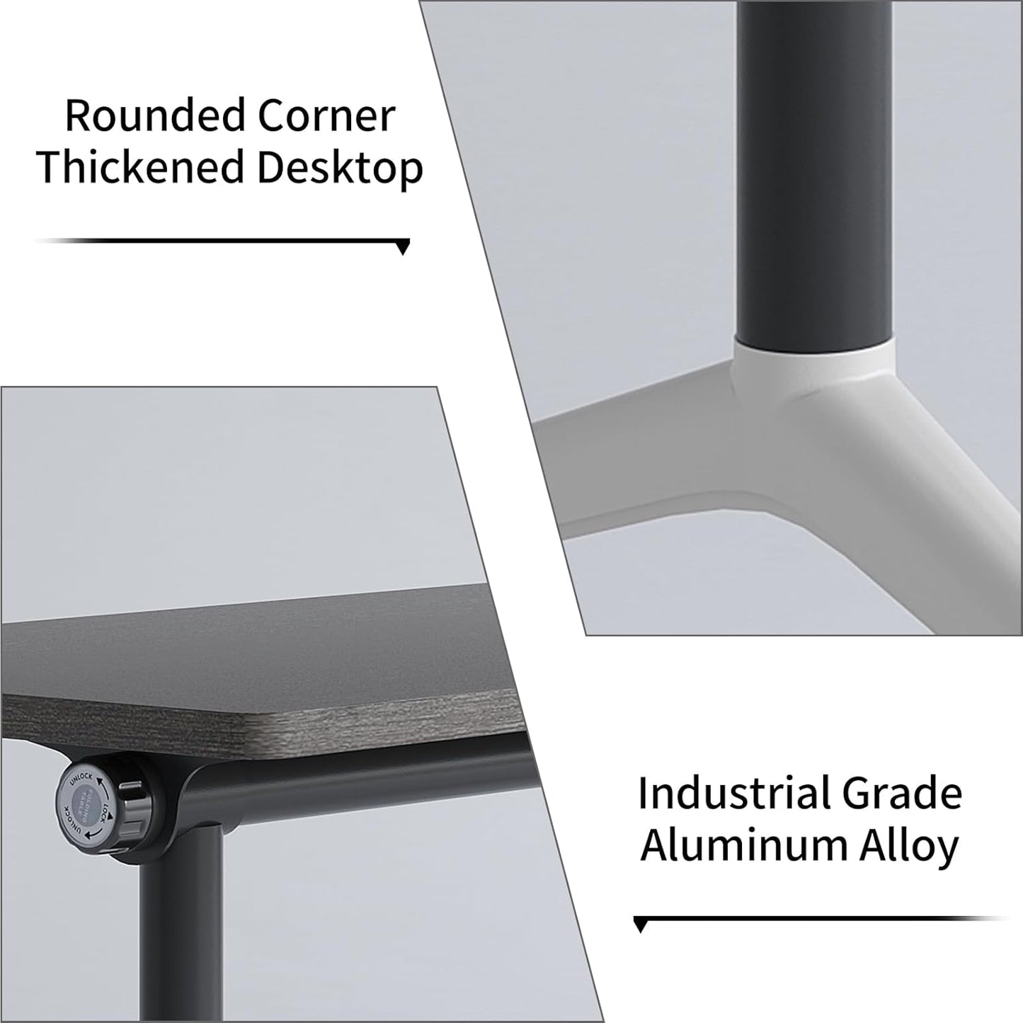 Conference Room Table with Flip-Top Design for Dynamic Meetings, Business Table Computer Desk with Heavy-Duty Frame,Foldable Seminar Meeting Tables for Home Office (2, B, 61IN)