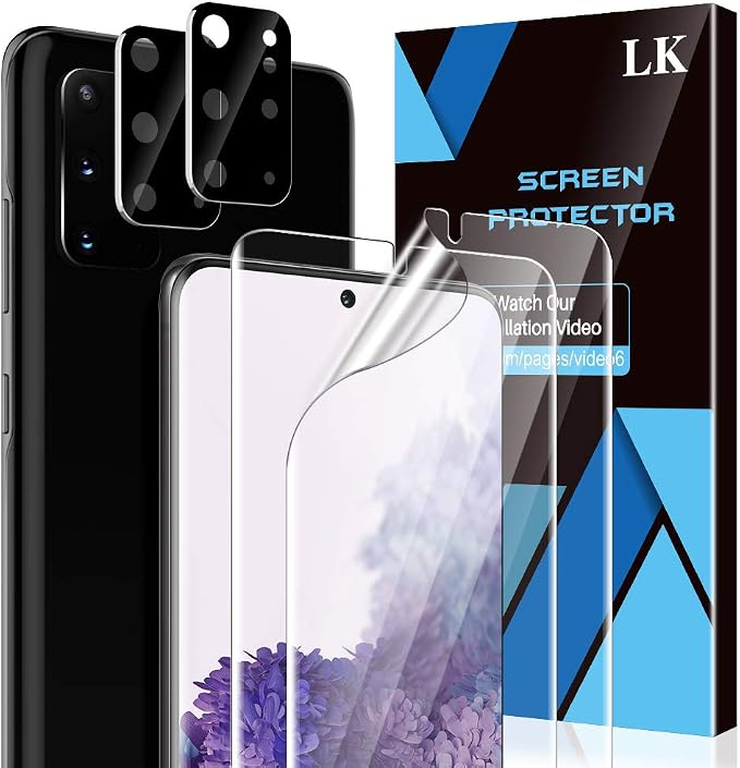 LK 4 Pack 2 Pack Screen Protector + 2 Pack Camera Lens Protector by LK