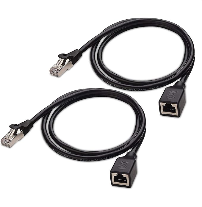 Cable Matters 10Gbps 2-Pack Shielded Cat 6 Ethernet Extension Cable - 3ft by CableMatters