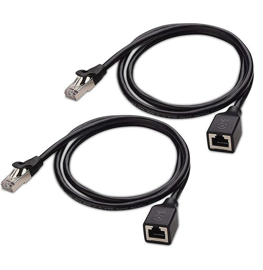 Cable Matters 10Gbps 2-Pack Shielded Cat 6 Ethernet Extension Cable - 3ft by CableMatters