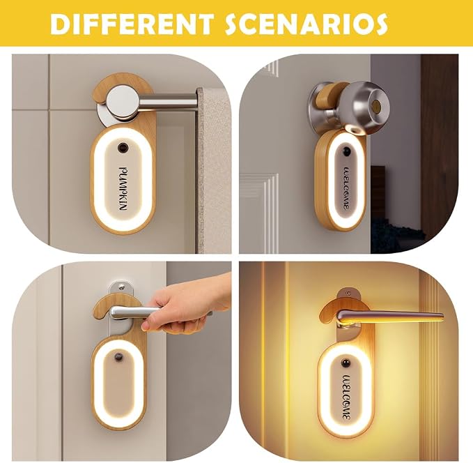 2-Pack Hotel Door Sign Night Light - Image 6