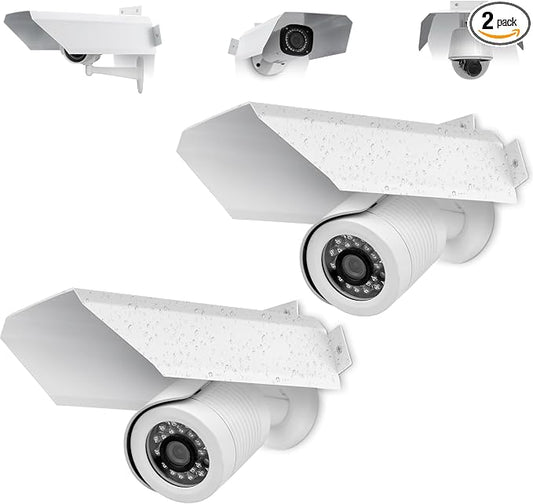 Moxweyeni 2 Pack Universal Metal Security Camera Cover Aluminum Waterproof Sun by Moxweyeni