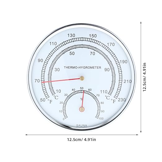 Sauna Thermometer and Hygrometer Indoor Temperature and Humidity Monitor - Image 5