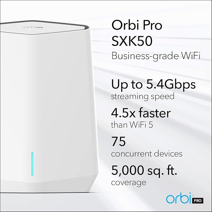 NETGEAR Orbi Pro WiFi 6 Tri-Band Mesh System, Router - Image 2