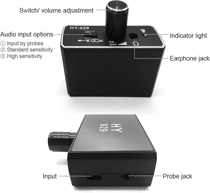20000X Underground Water Leak Detector, -70D db Double Probe Water Leak - Image 5