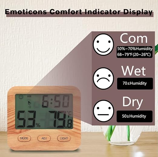 Digital Hygrometer Indoor Thermometer, Temperature Humidity Gauge - Image 4