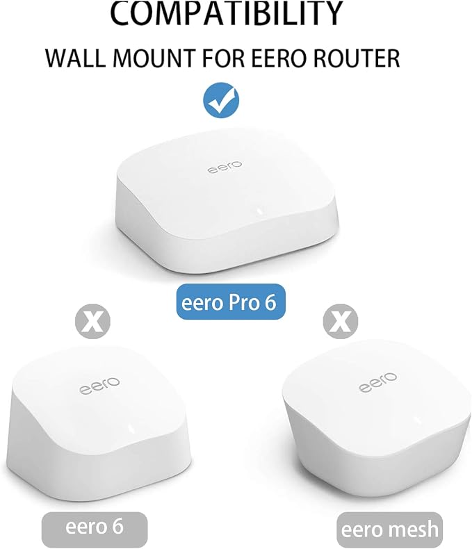 Screwless Wall Mount for eero Pro 6 tri-Band mesh Wi-Fi 6 Holder, No Tools - Image 2