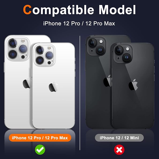 UniqueMe Compatible with iPhone 12 Pro Max 6.7" Camera Lens Protector Tempered - Image 2