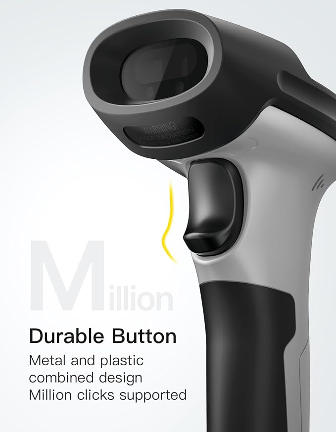 Inateck 2D Barcode Scanner, Wireless Bluetooth QR Code Scanner - Image 4