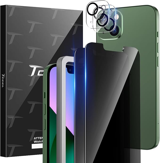 TOCOL [2+2 Pack Fit for iPhone 13 6.1'' by TOCOL