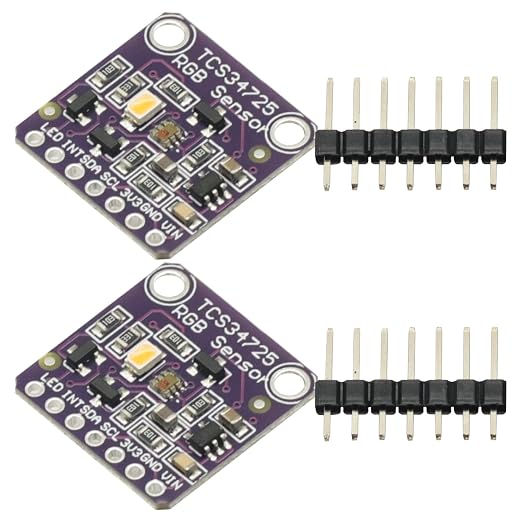 2 Pcs TCS34725 RGB Light Color Sensor Recognition Module by Unknown