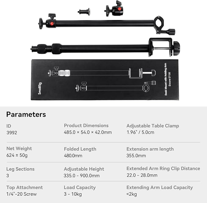 SMALLRIG Camera Desk Mount Table Stand - Image 7