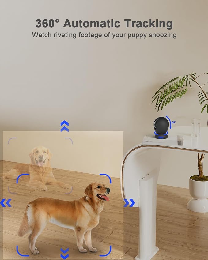 usogood 4MP Pet Camera with Phone App, 2.4G & 5G WiFi Indoor Security Camera - Image 4