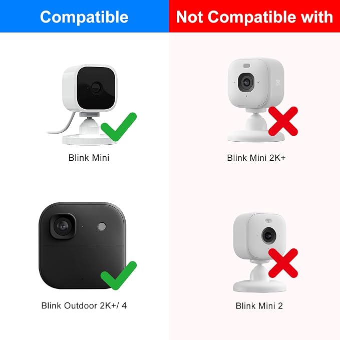 2 Pack Wall Mount for Blink Mini Indoor Camera, Strong Adhesive Camera Mount - Image 2