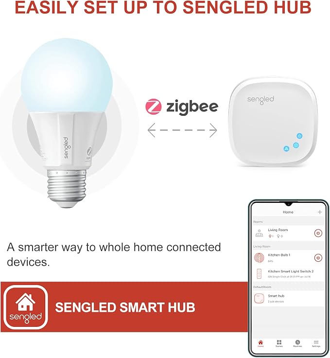 Sengled Zigbee Smart Light Bulbs, Smart Hub Required, Works - Image 4