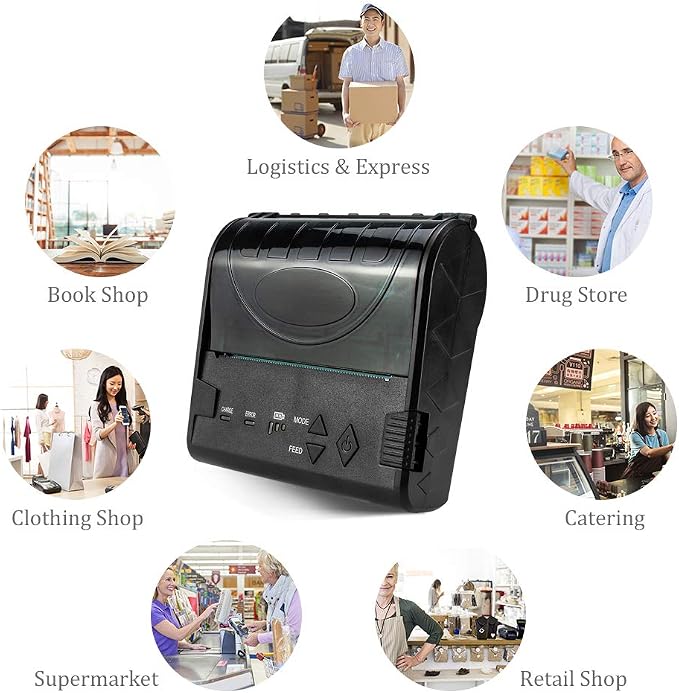 NETUM Wireless Bluetooth Thermal Receipt Printer, Portable Personal Bill - Image 7