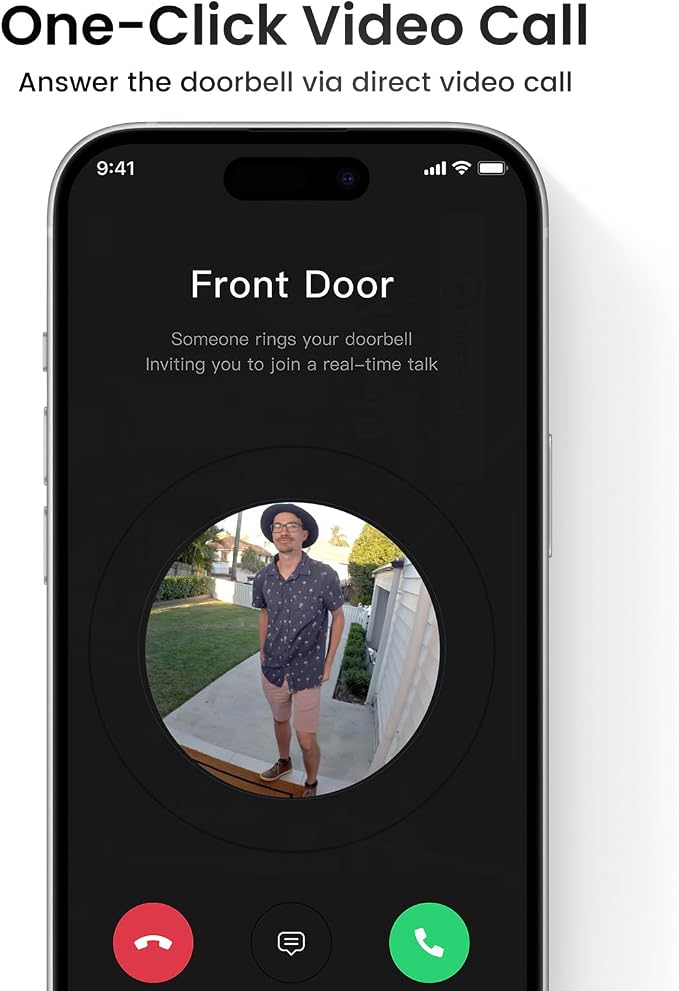 AOSU Wireless Doorbell Camera, 170° Ultra Wide Viewing Angle, Intelligent - Image 3