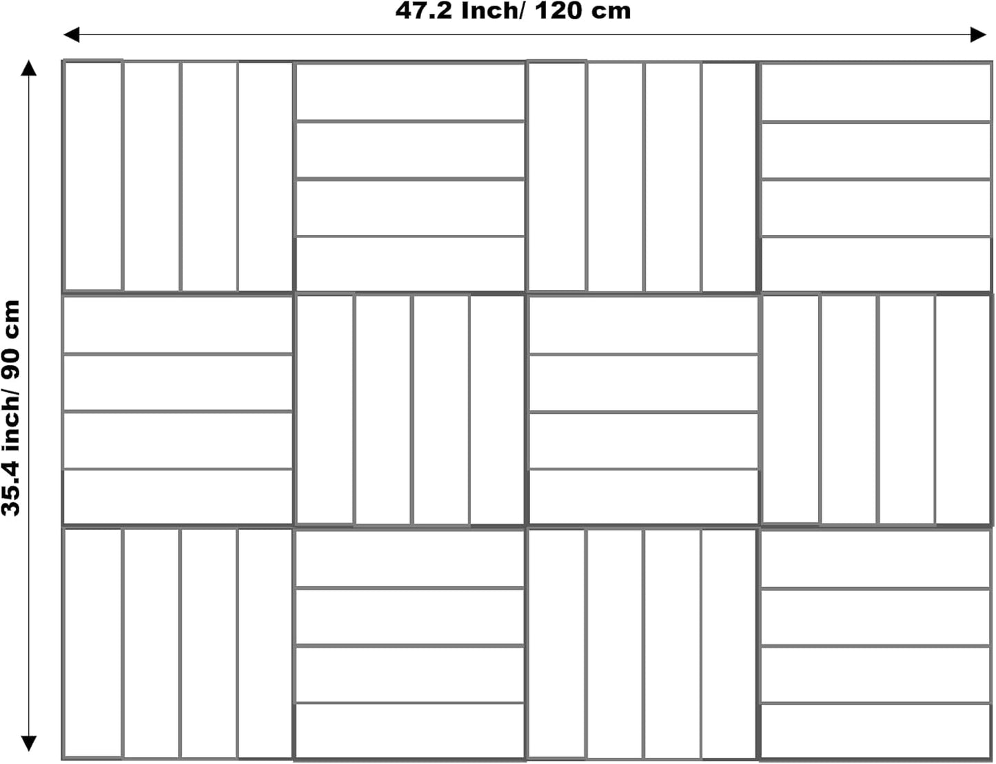 Large Cork Board Alternative - 12-Pack Felt Wall Tiles with Safe Removable Adhesive Tabs, Cork Wall Tiles Bulletin Board Home Office Essentials - Warm White