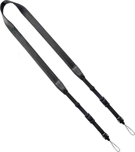 Camera Neck Strap/Thin Camera Strap or Binoculars Strap Black by YMTHamaz3