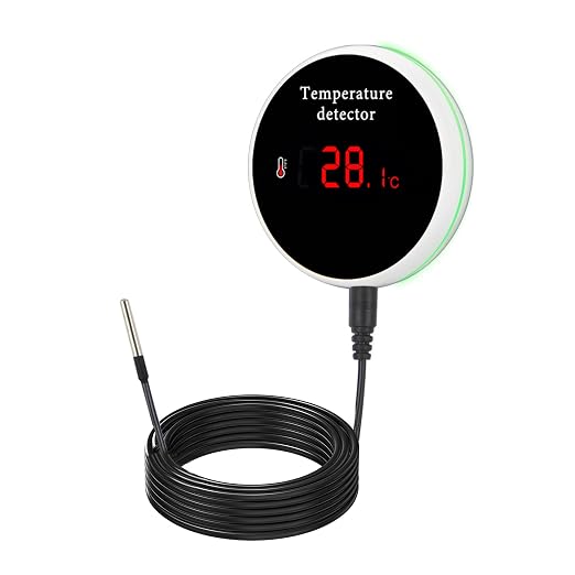 WiFi Refrigerator Thermometer: Digital Fridge Thermometer, LCD Display by PHOVOLT