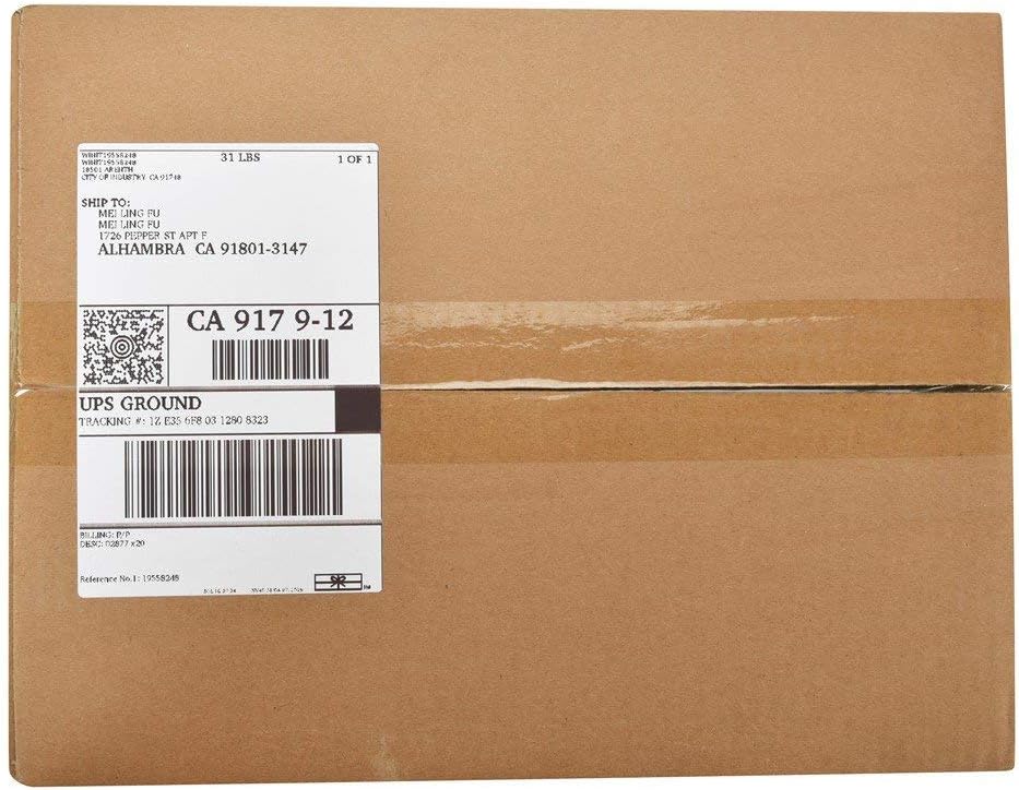 MFLABEL Fanfold 4" x 6" Direct Thermal Labels White Perforated Shipping Labels (20 Stacks)
