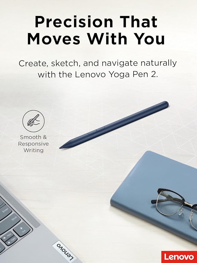Lenovo Yoga Pen 2 with Magnetic Pen Case, AES 3.0 Stylus with 8192 Pressure - Image 2