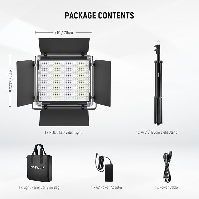NEEWER Bi Color LED Studio Light - Image 9