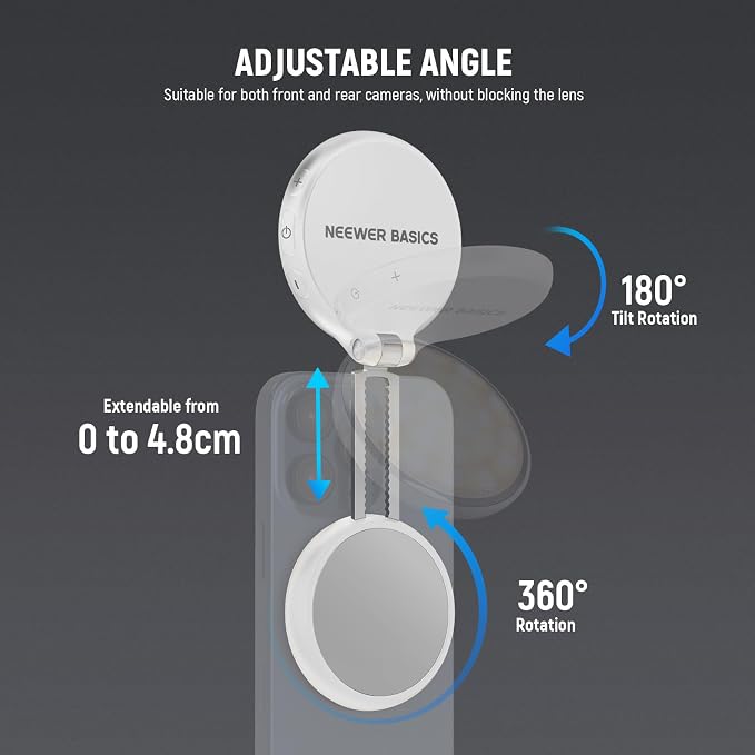 NEEWER Basics Magnetic LED Selfie Light Compatible - Image 6