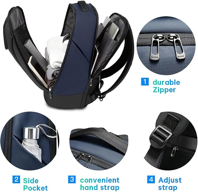 BANGE Business Commute Backpack Waterproof fit 15.6 Inch adopt in Commute - Image 4