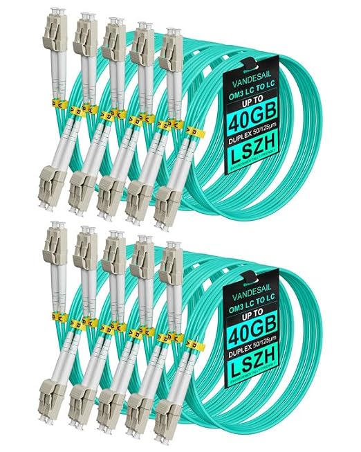OM3 Multi-Mode Fiber Optical Patch Cable LC to LC, Patch Cords MM Duplex LC-LC by VANDESAIL