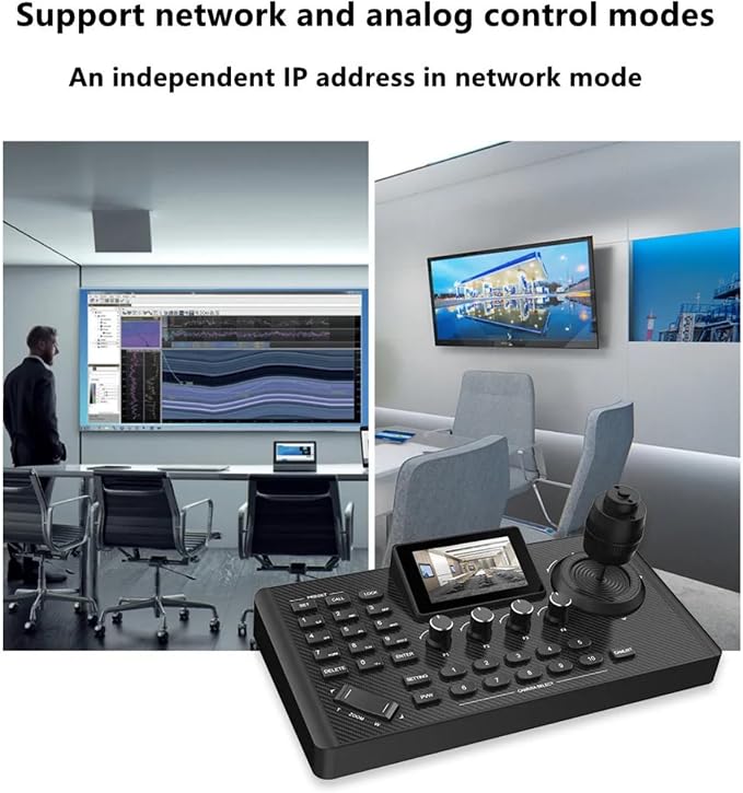 NDI PTZ Controller Camera Joystick Controller, PoE Network 4D HDMI PTZ Keyboard - Image 4