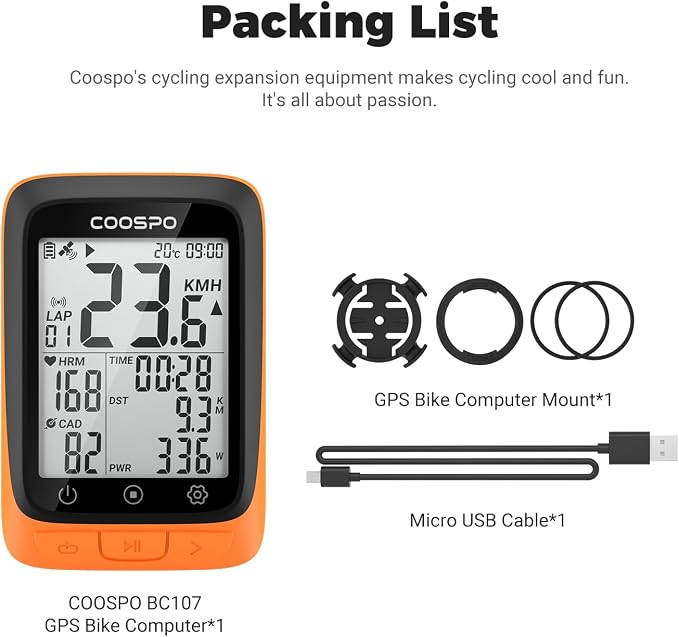 COOSPO Bike Computer Wireless GPS, Cycling Computer GPS Bike Tracker - Image 9