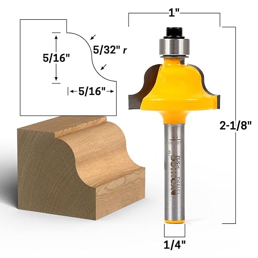 YONICO Roman Ogee Router Bits Edge Forming 5/16-Inch 1/4-Inch Shank 13182q - Image 2