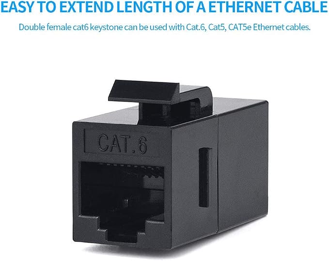 60 Pack Ethernet Couplers RJ45 Cat6 Keystone Coupler Cat5 Cat5e Keystone Jack - Image 5
