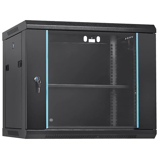 VEVOR 9U Wall Mount Network Server Cabinet, 15.5'' Deep, Server Rack Cabinet by VEVOR