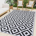 Smiry Outdoor Rug 8x10 ft Waterproof Reversible Boho Mat by Smiry